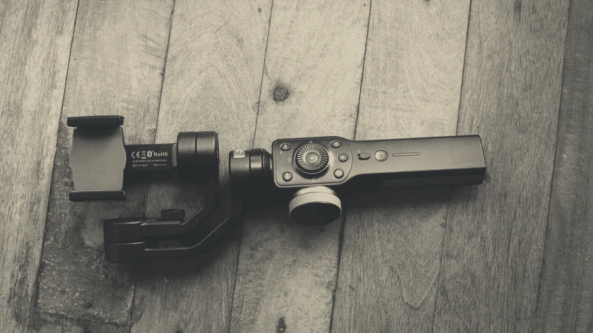 A stabilised camera mount.
